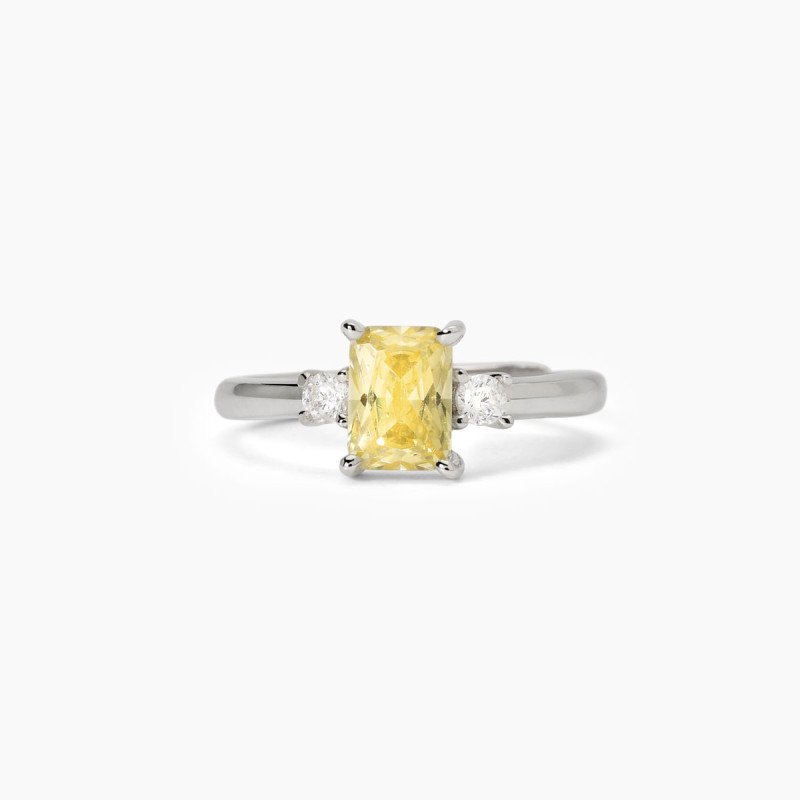 Anello in argento con zircone Lemon - 523363