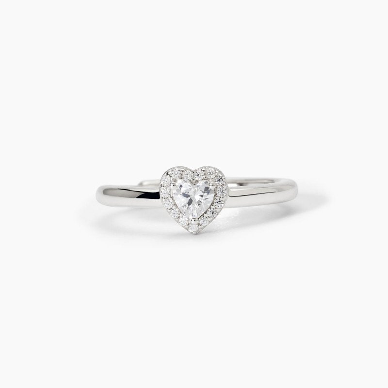 Anello in argento con zirconi bianchi - 523381