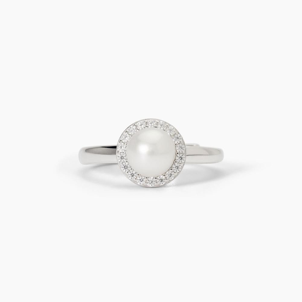 Anello in argento con perla coltivata - 523400