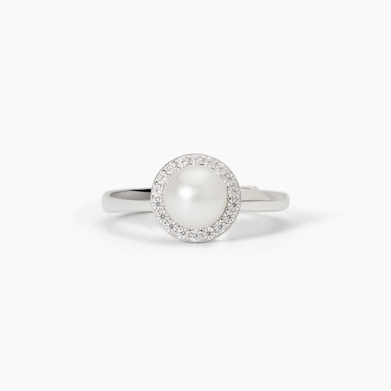 Anello in argento con perla coltivata - 523400