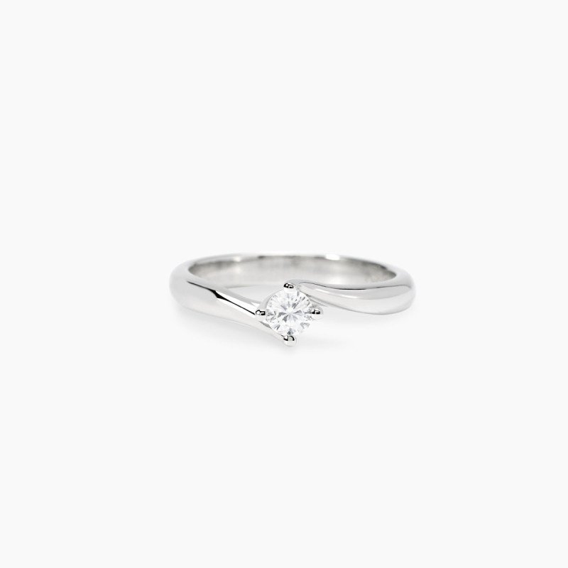 Anello Solitario  in argento  con Diamante Lab Grown ct 0,20 - 523468-15