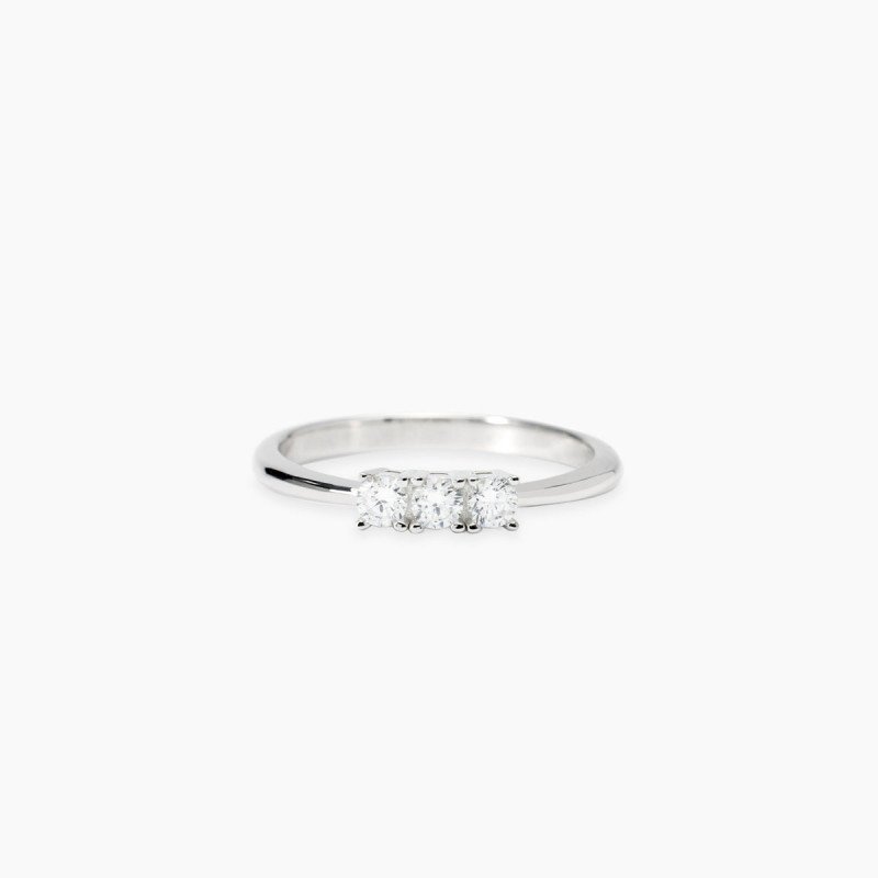 Anello Trilogy  in argento  con Diamante Lab Grown ct 0,27 - 523473-17