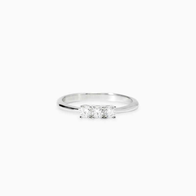 Anello Trilogy  in argento  con Diamante Lab Grown ct 0,27 - 523473-17