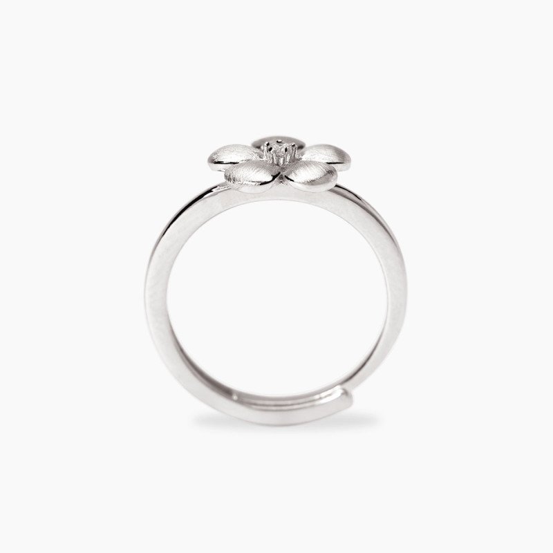 Anello con fiore in argento bulinato - 523486 Anello con fiore in argento bulinato - 523486