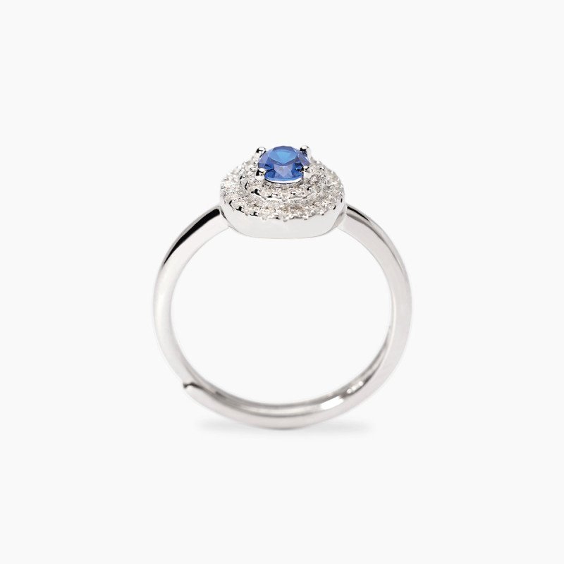 Anello con zaffiro sintetico - 523492
