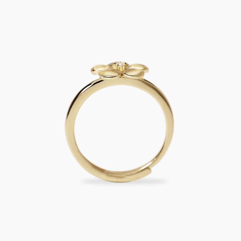 Anello con fiore in argento dorato - 523496 Anello con fiore in argento dorato - 523496