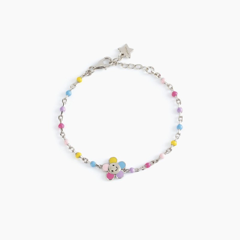 Bracciale con fiore multicolor - 533488
