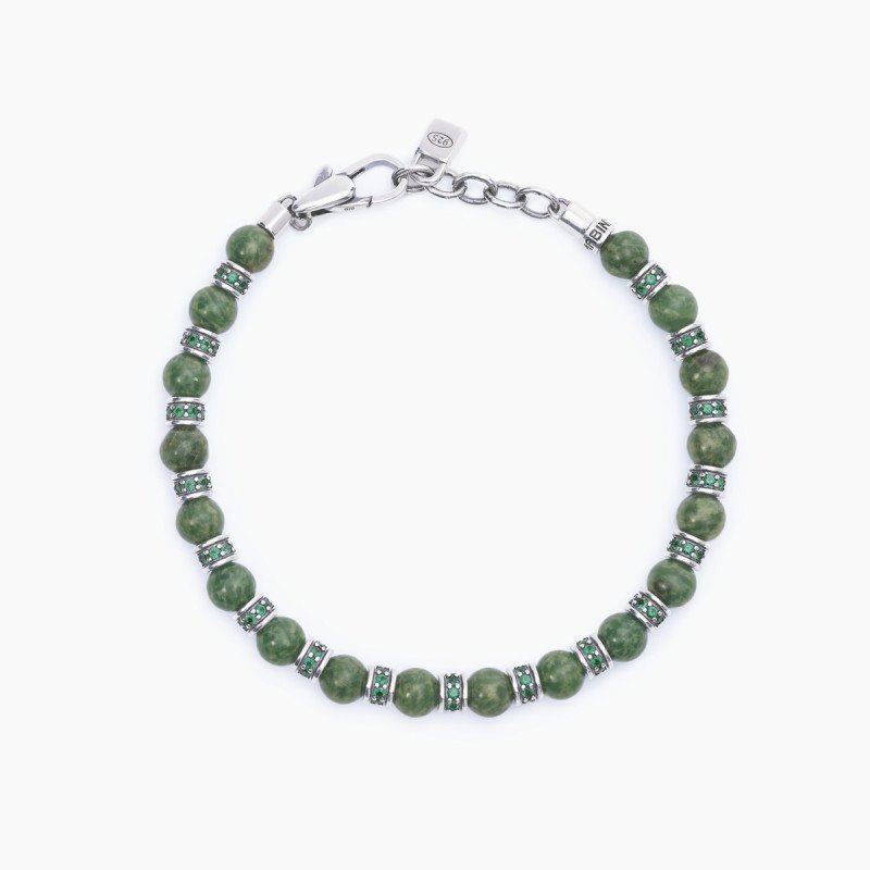 Bracciale giada e argento 925 - 533590