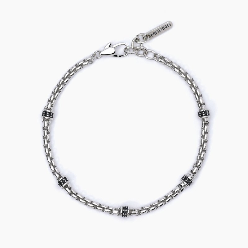 Bracciale con inserti neri - 533626