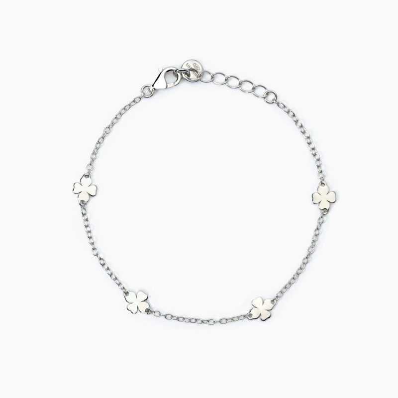 Bracciale in argento con quadrifogli - 533775