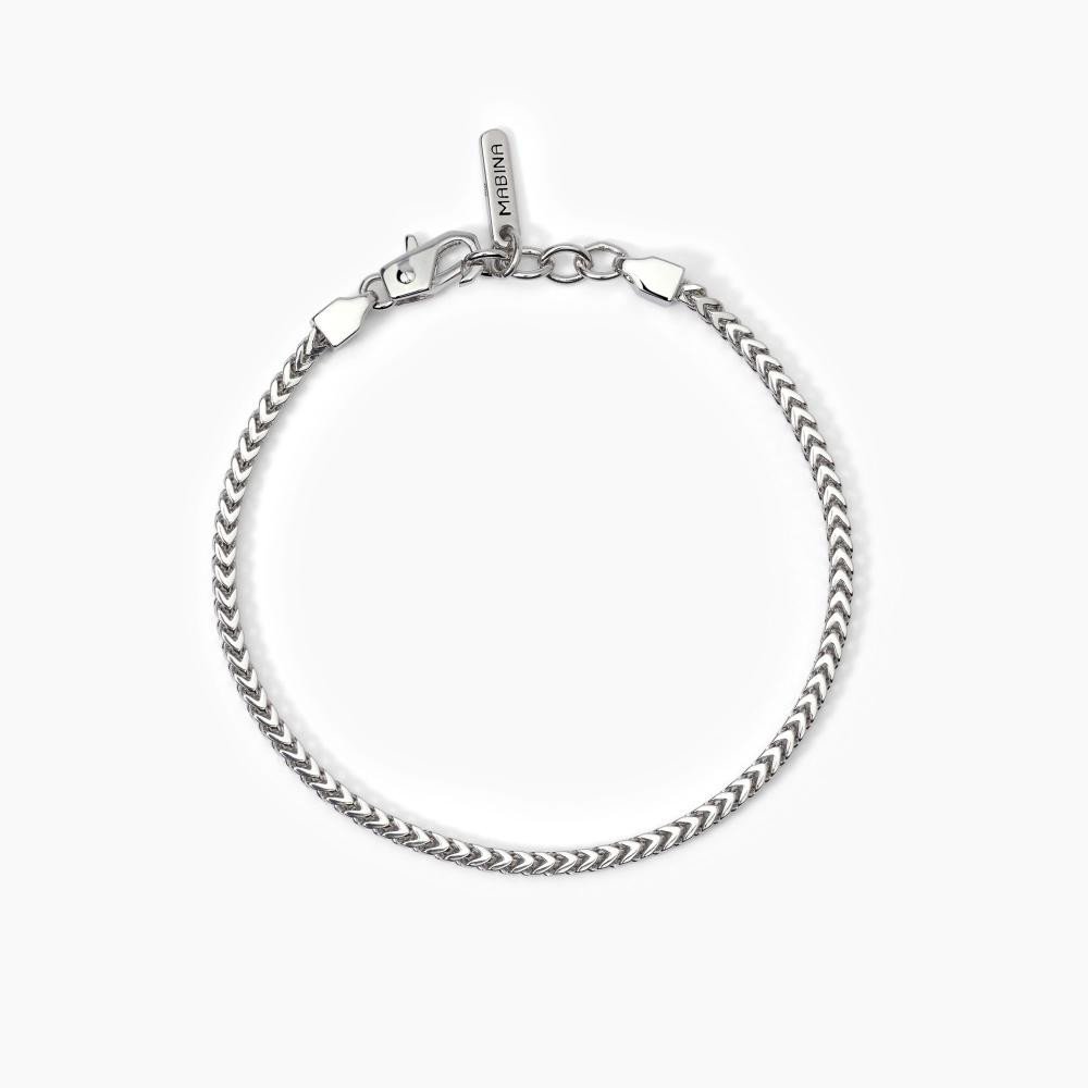 Bracciale in argento con catena franco - 533804