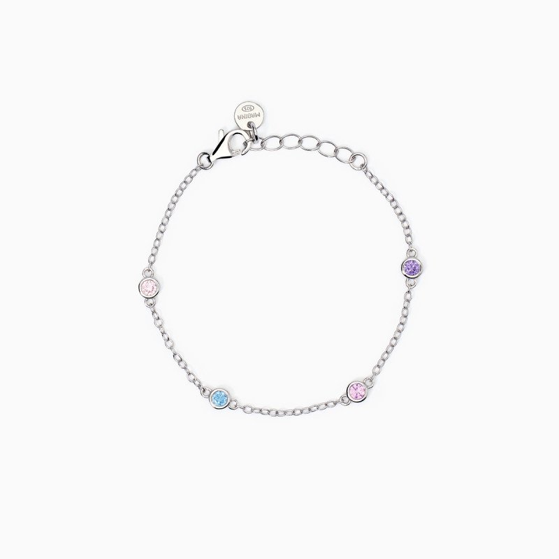 Bracciale in argento tormalina sintetica - 533871-14