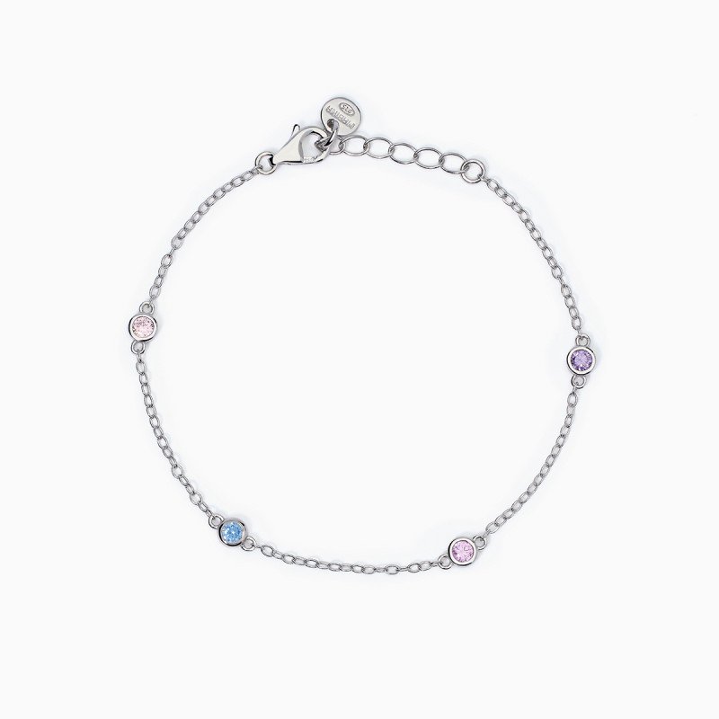 Bracciale in argento tormalina sintetica - 533871-16