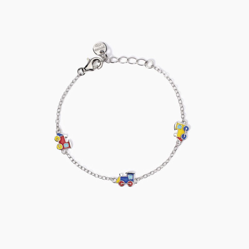 Bracciale con trenini smaltati - 533914