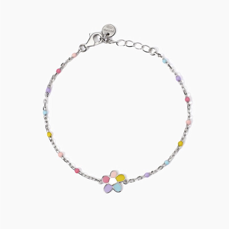 Bracciale con fiorellino smaltato - 533935