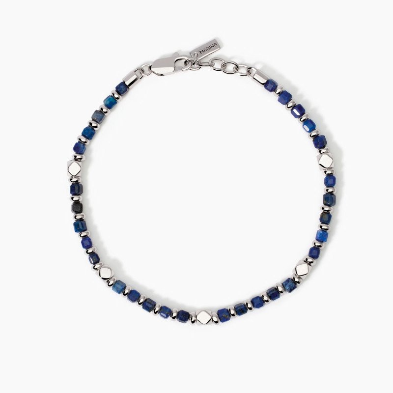 Bracciale da uomo in argento e sodalite blu - 534005