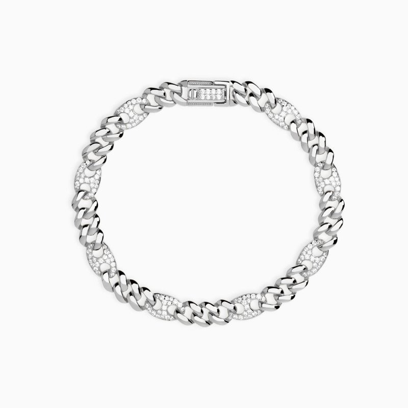 Bracciale in argento con zirconi - 534062-18