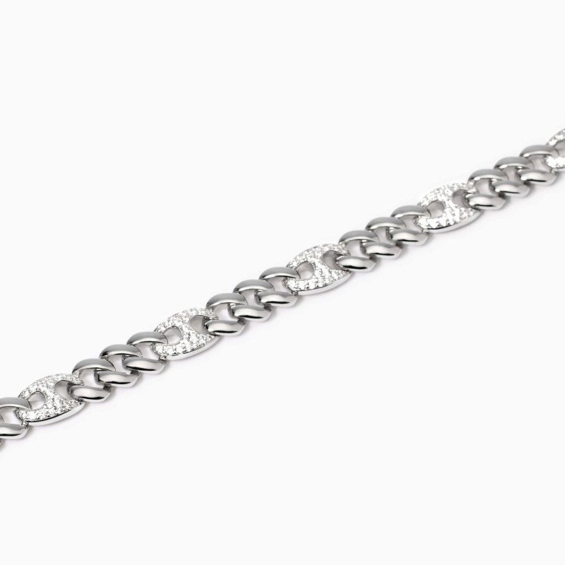 Bracciale in argento con zirconi - 534062-18