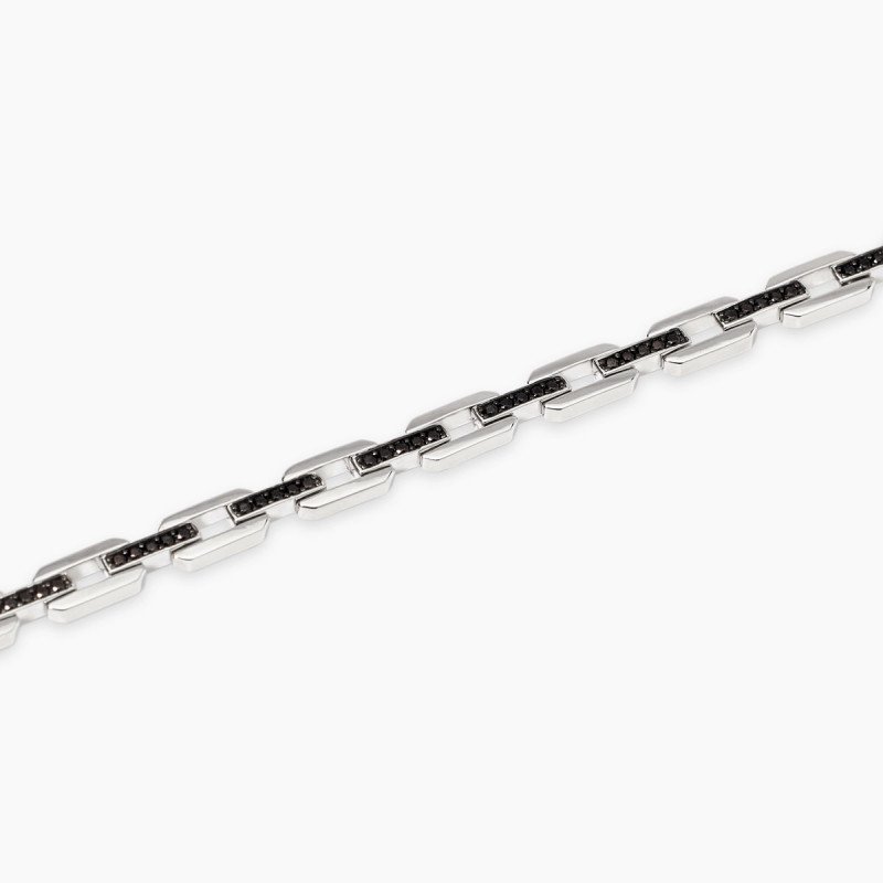 Bracciale uomo con elementi imperniati e zirconi - 534079