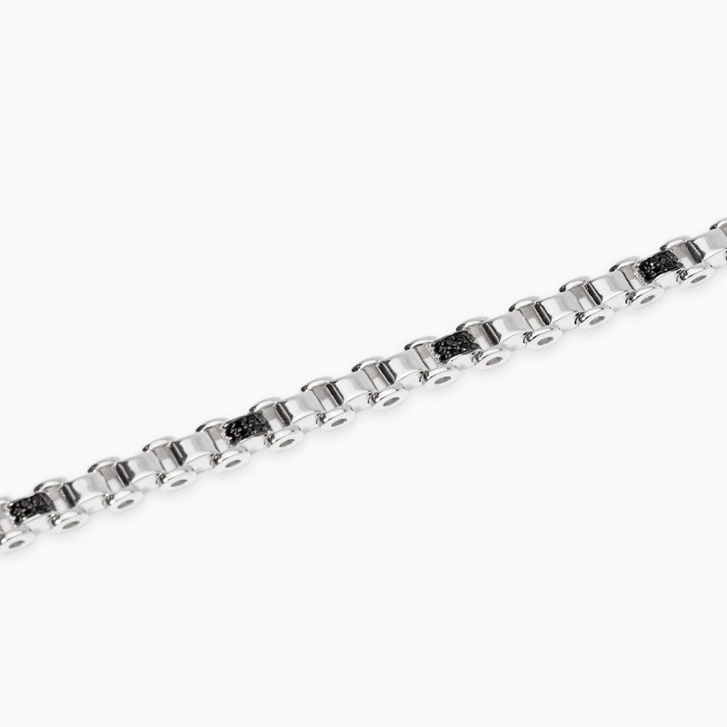 Bracciale con elementi e zirconi neri - 534083
