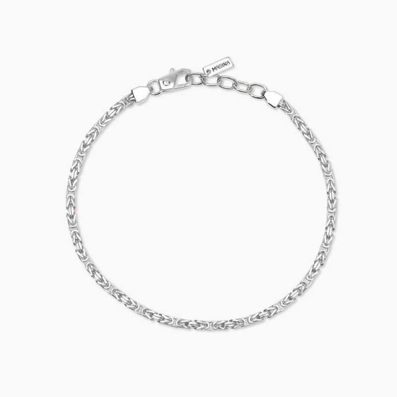 Bracciale in argento con catena bizantina - 534093