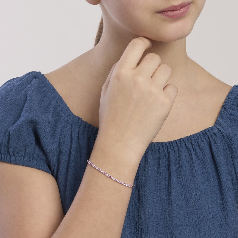 Bracciale bambina rosa in argento - 534130