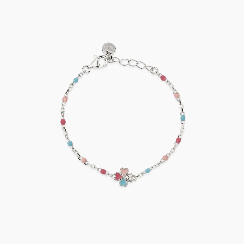 Bracciale baby multicolor con quadrifoglio - 534132