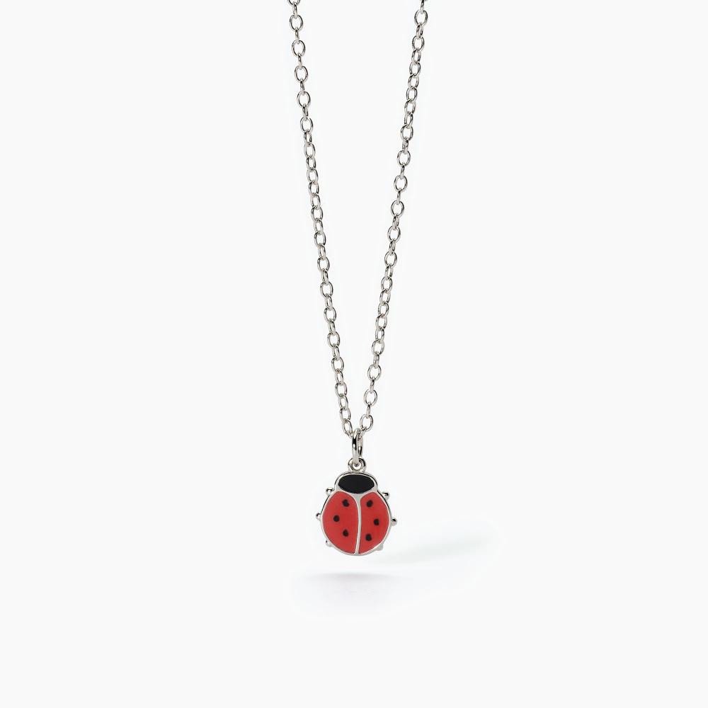 Girocollo in argento con coccinella - 553618