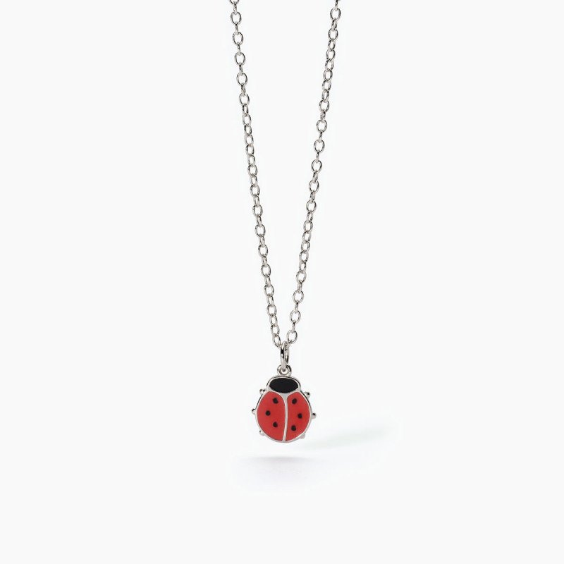 Girocollo in argento con coccinella - 553618