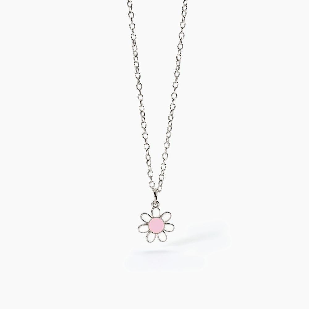 Girocollo in argento con margherita - 553628