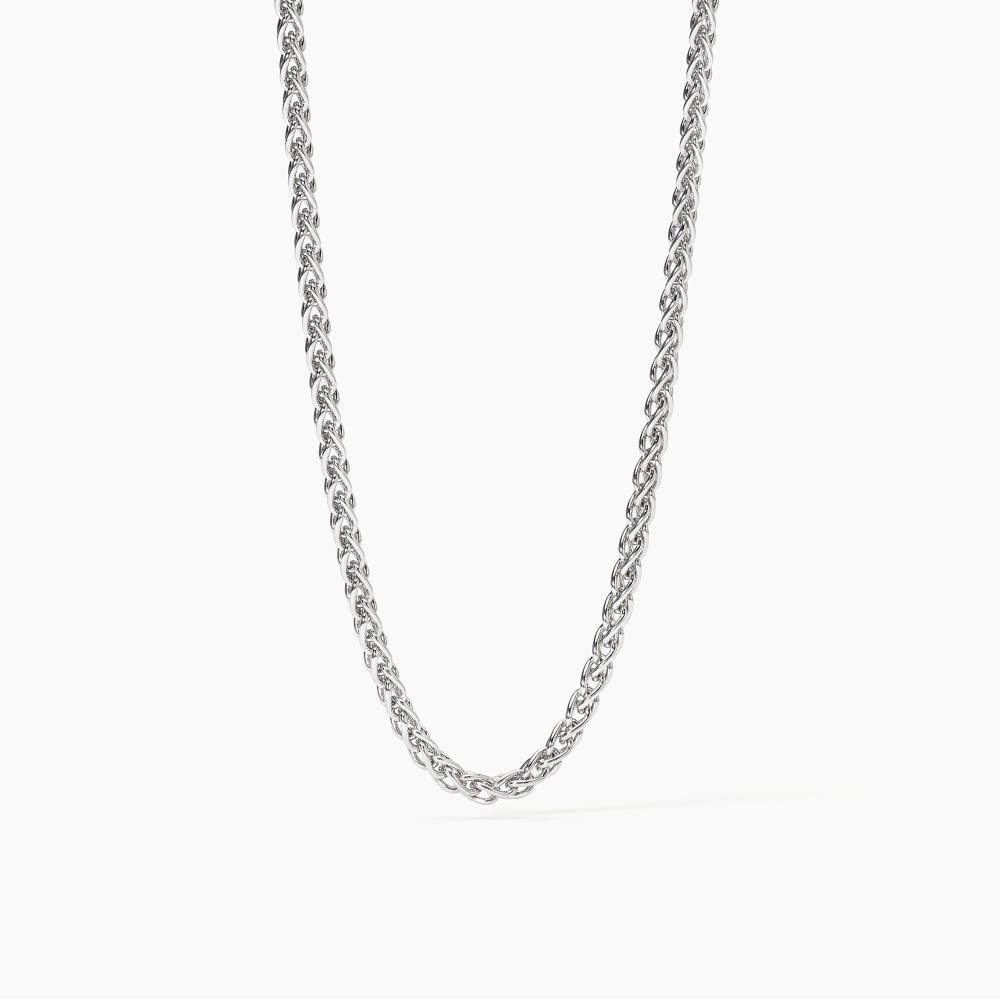Collana in argento con catena spiga - 553631
