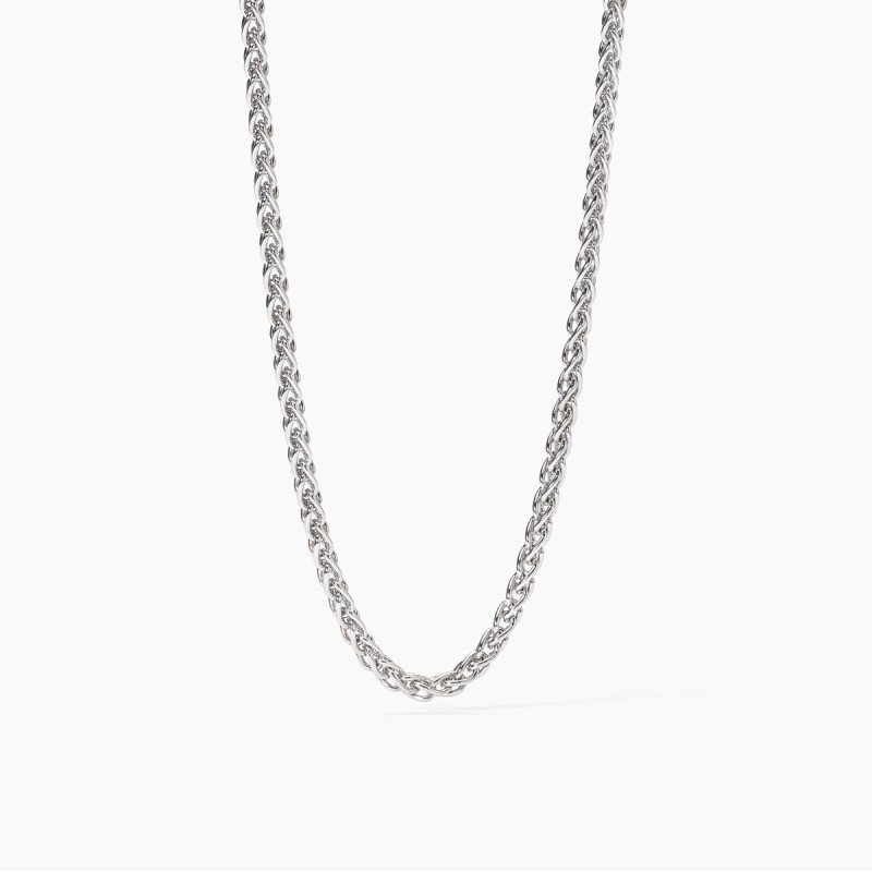 Collana in argento con catena spiga - 553631