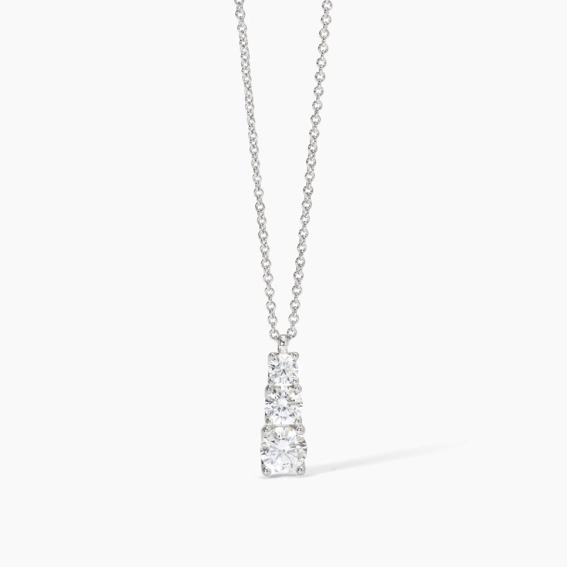 Girocollo in argento con catena forzatina e zirconi bianchi - 553642