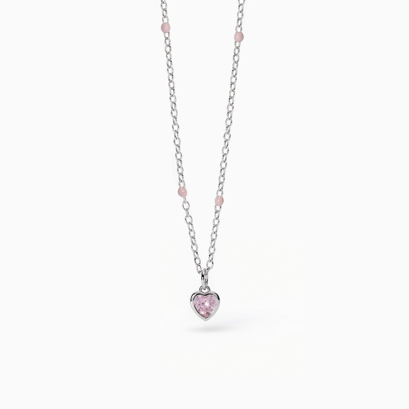 Girocollo in argento  smalto zirconi - 553690
