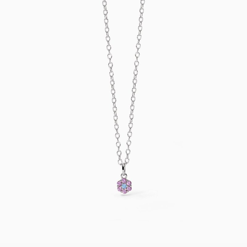 Girocollo in argento tormalina sintetica - 553694