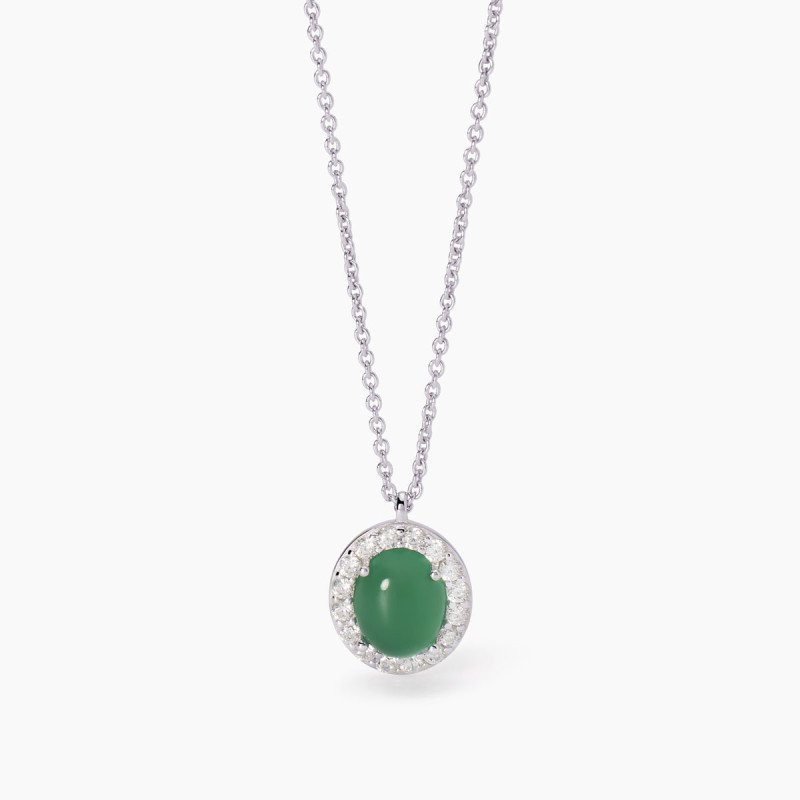 Girocollo in argento 925 agata zirconi - 553700 Girocollo in argento 925 agata zirconi - 553700