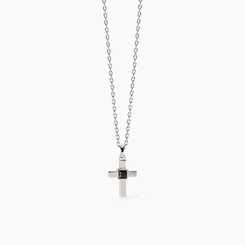 Collana uomo con ciondolo croce - 553765