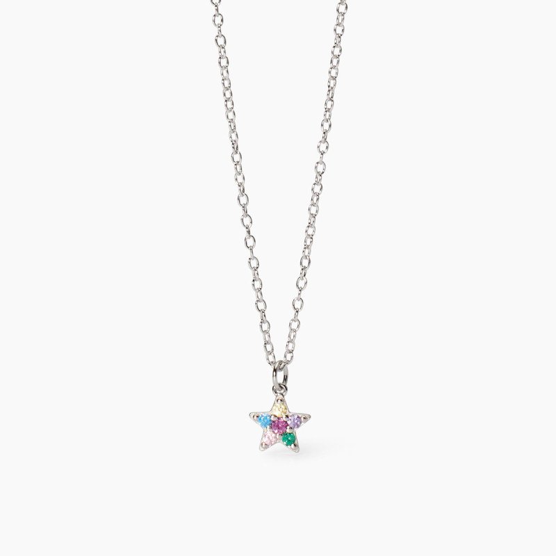 Girocollo da bimba con stella multicolor - 553770