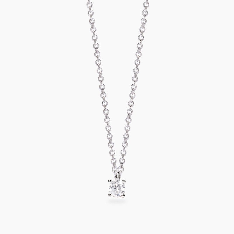 Girocollo in argento punto luce e diamanti lab-grown ct 0,17 - 553803