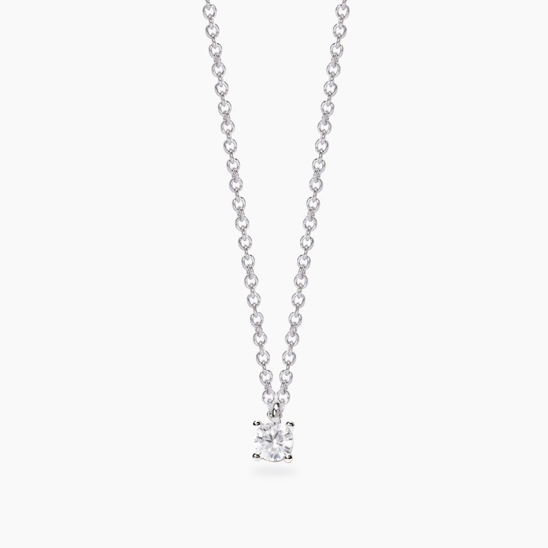 Girocollo in argento punto luce e diamanti lab-grown ct 0,17 - 553803