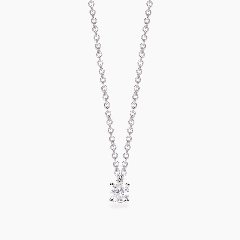 Girocollo in argento  punto luce  diamanti lab-grown ct 0,20 - 553816