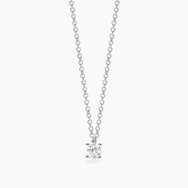 Girocollo in argento  punto luce  diamanti lab-grown ct 0,20 - 553816