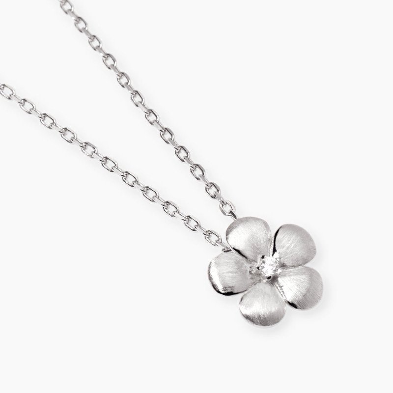 Girocollo con fiore in argento bulinato - 553837 Girocollo con fiore in argento bulinato - 553837