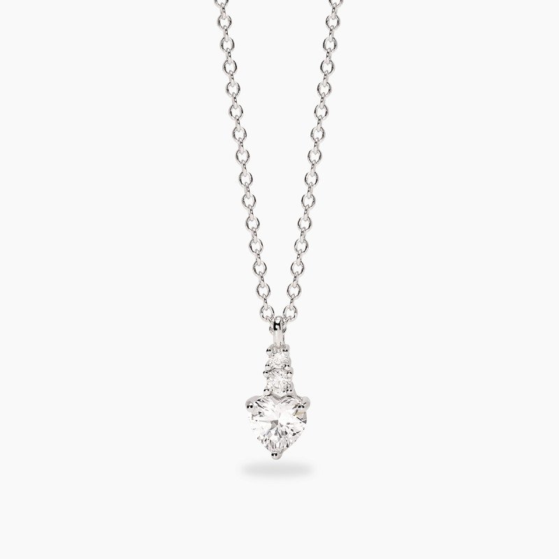 Girocollo con pendente con zirconi taglio cuore - 553858