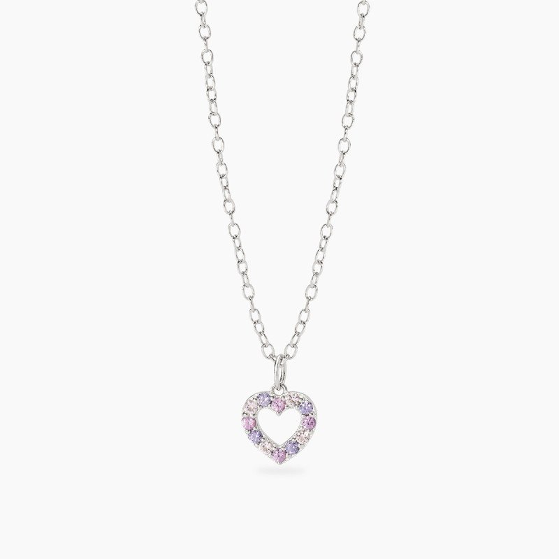 Collana bambina con cuore rosa - 553866