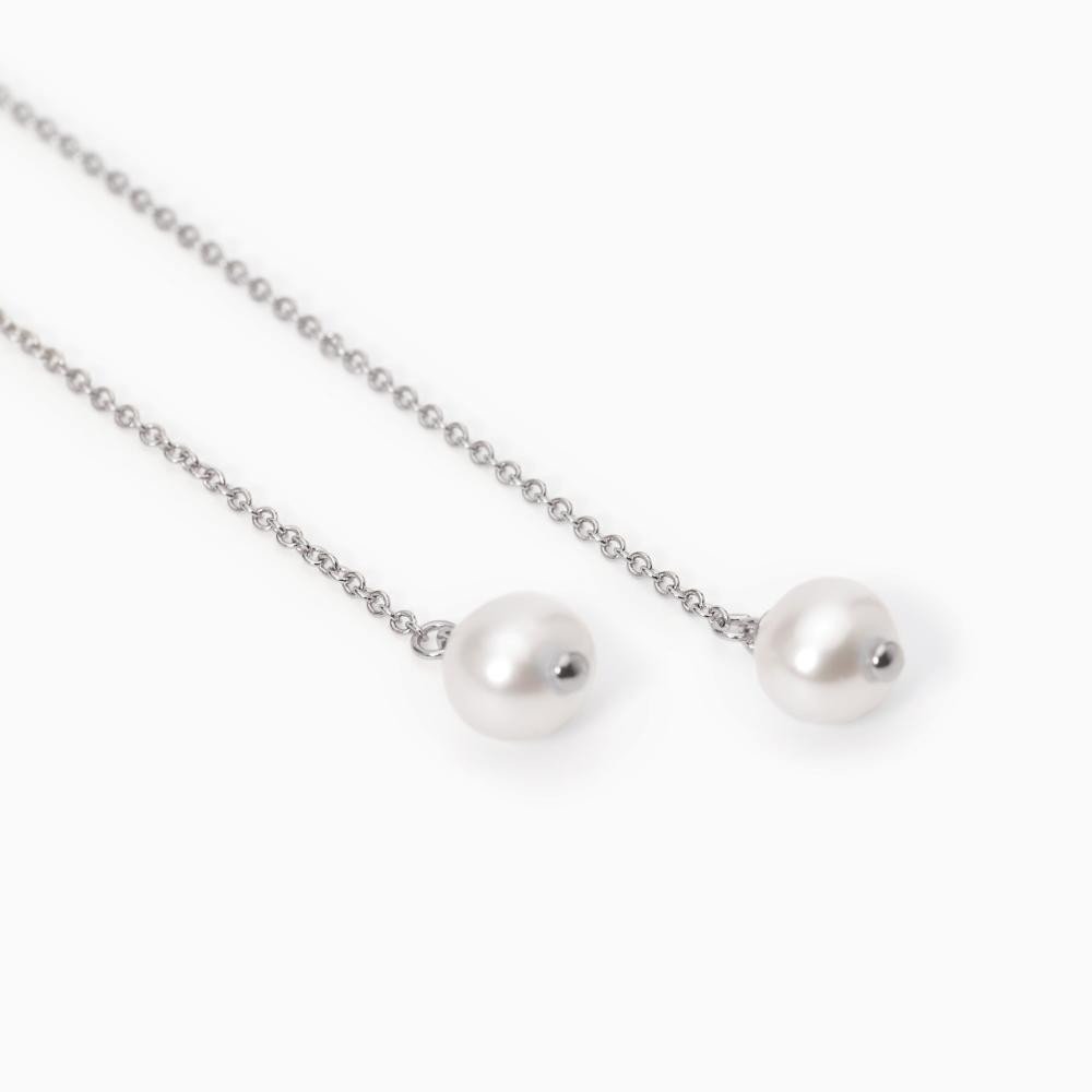 Orecchini in argento perle coltivate - 563552