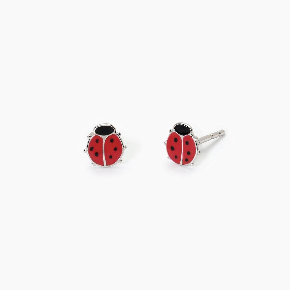 Orecchini in argento con coccinella - 563687