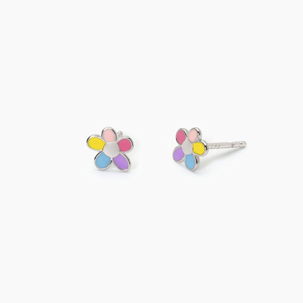 Orecchini in argento con fiorellino - 563695