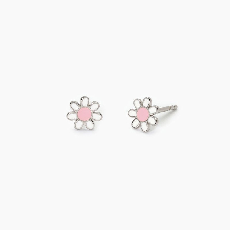 Orecchini in argento con margheritina - 563696