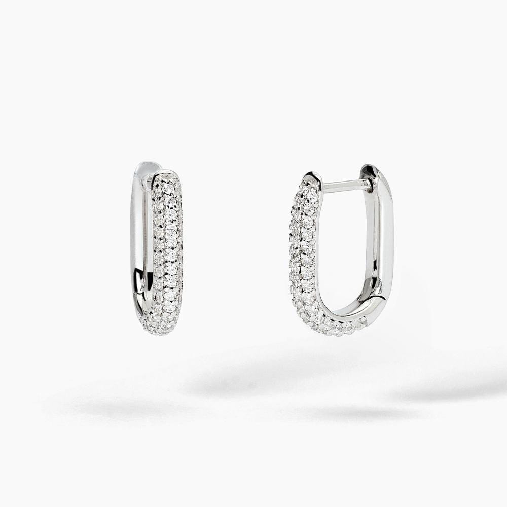 Orecchini ovali in argento - 563730